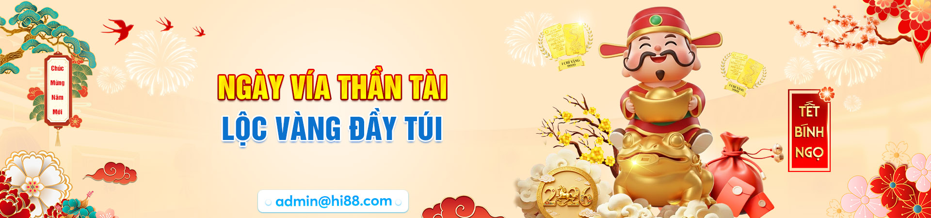 Banner ngày vía thần tài cùng Hi88